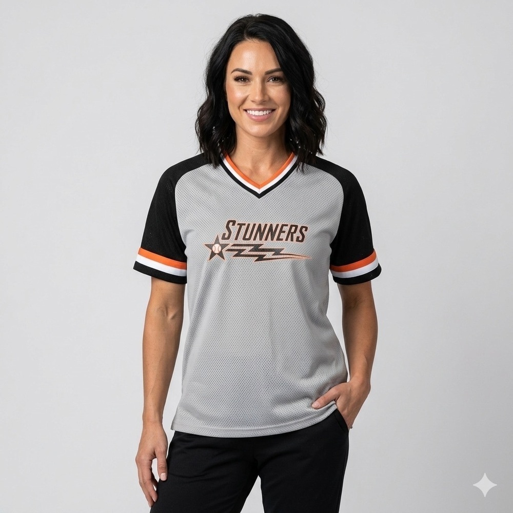 Vintage Gray Stunners Basketball Mesh Jersey - M